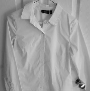 White Collared Button Down Apt 9 Size 6